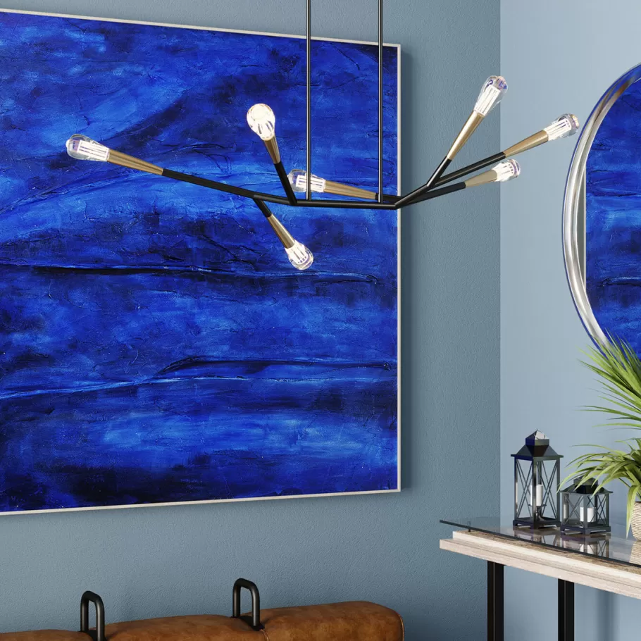 KARE Design Wanddecoratie | Kasten<Acrylschilderij Abstract Deep Blauw 155x155cm