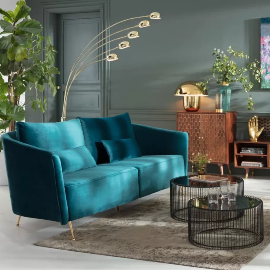 KARE Design Kasten | Tuinmeubelen<Bank Vegas Forever 3-Zits Petrol-Blauw