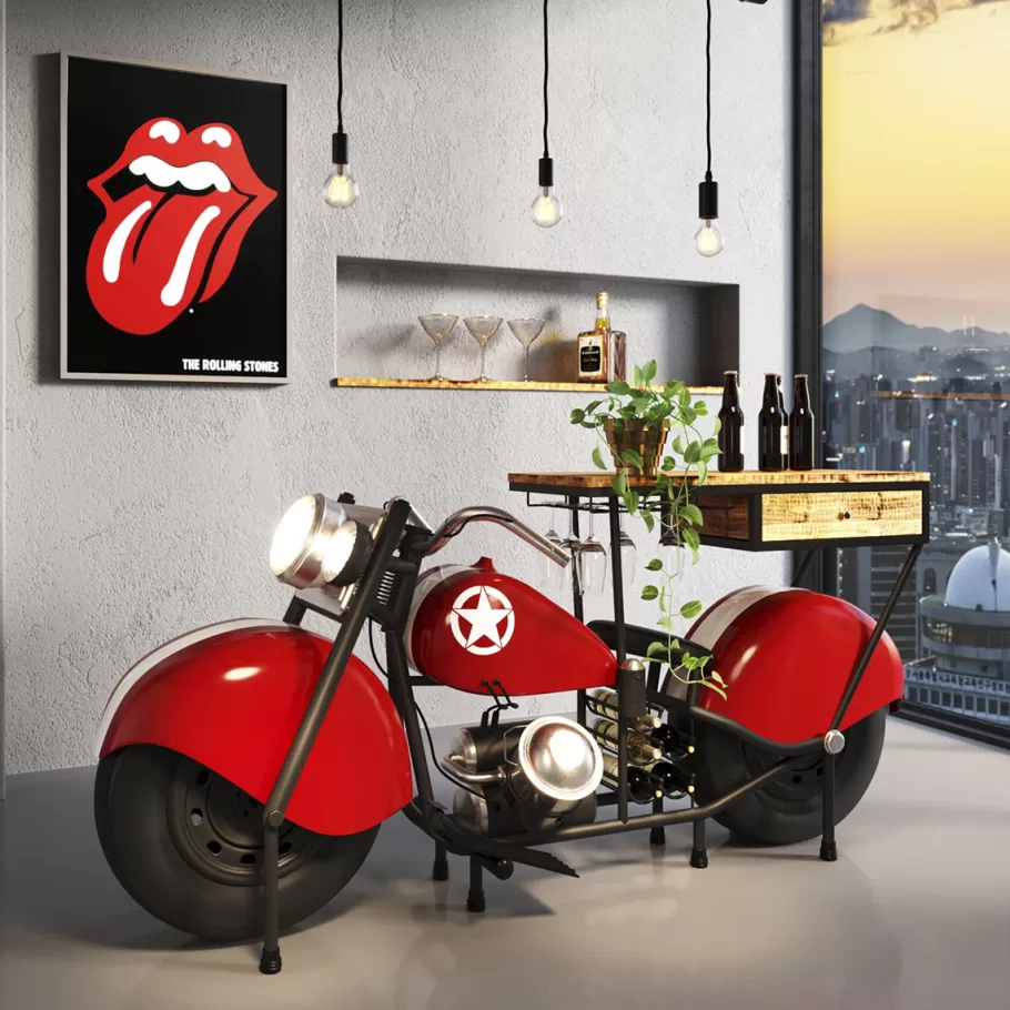 KARE Design Bars | Kasten<Bar Motorbike Red