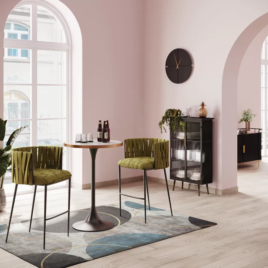 KARE Design Kasten | Stoelen<Barkruk Saluti Dark Green