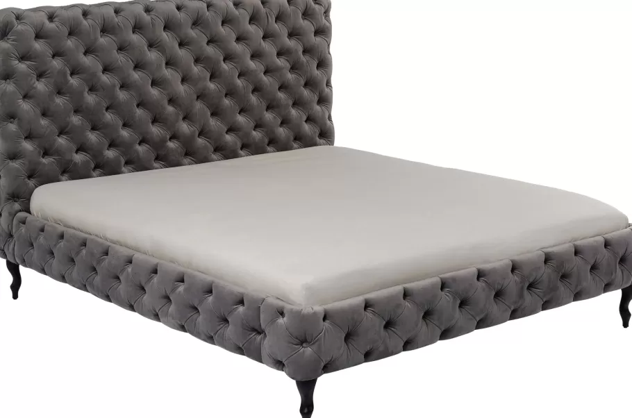 KARE Design Bedden | Kasten<Bed Desire Hoog Zilvergrijs 160x200cm