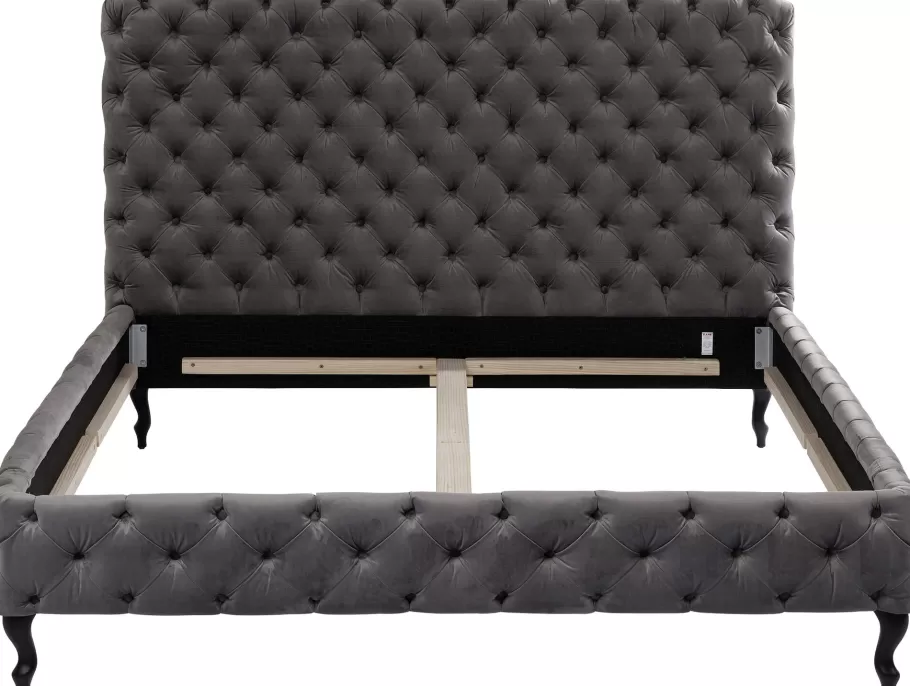 KARE Design Bedden | Kasten<Bed Desire Hoog Zilvergrijs 180x200cm