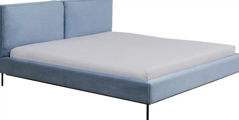 KARE Design Bedden | Tuinmeubelen<Bed East Side Cord Blue 180x200cm