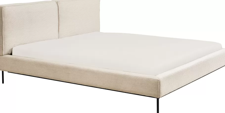 KARE Design Bedden | Kasten<Bed East Side Cord Creme 180x200cm