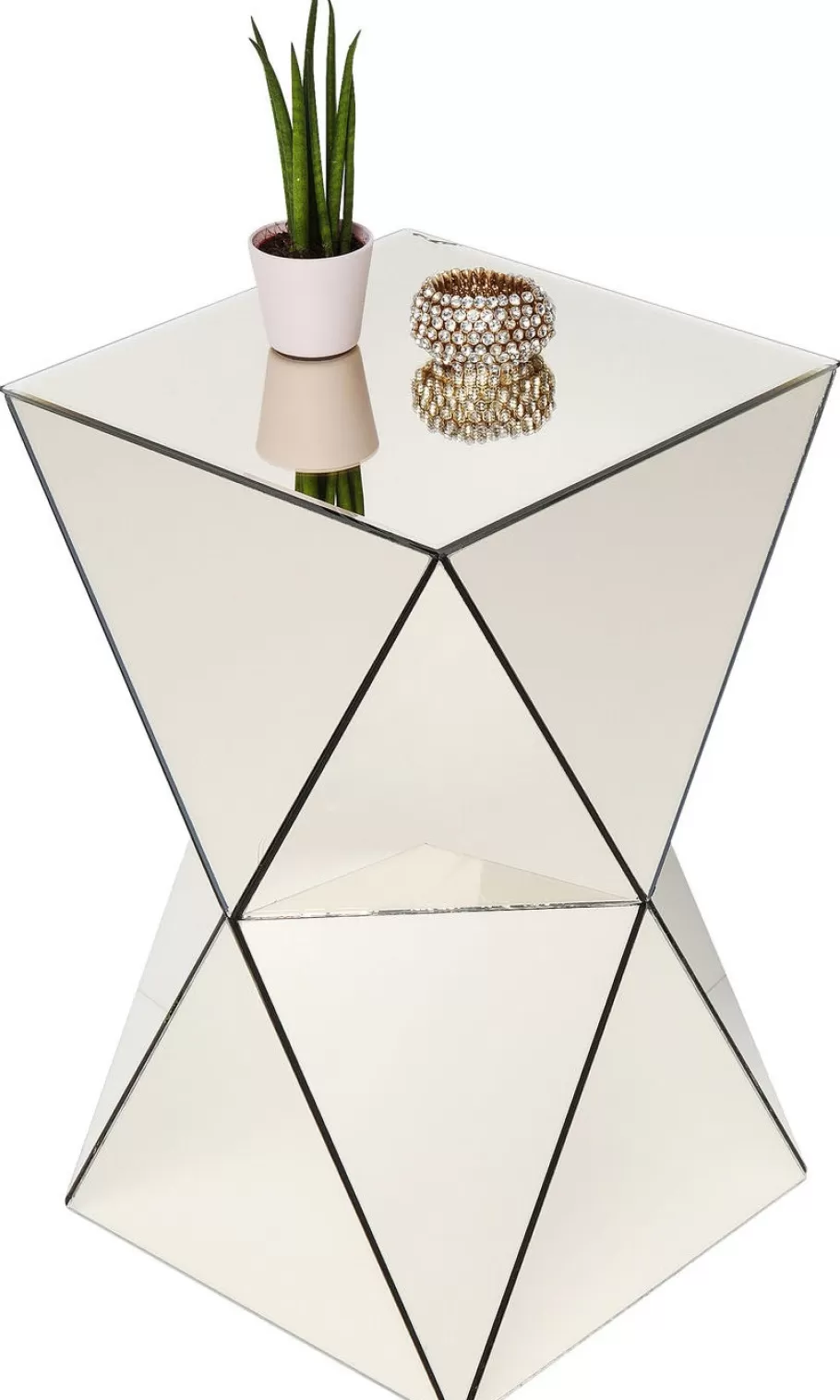 KARE Design Kasten | Tafels<Bijzettafel Luxury Triangle Champagne