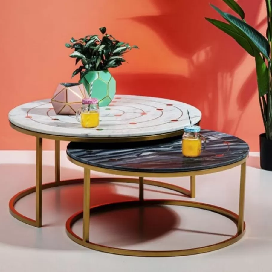 KARE Design Kasten | Tafels<Bijzettafel Mystic Rond (2-delig) Ø90cm