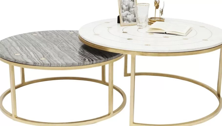 KARE Design Kasten | Tafels<Bijzettafel Mystic Rond (2-delig) Ø90cm