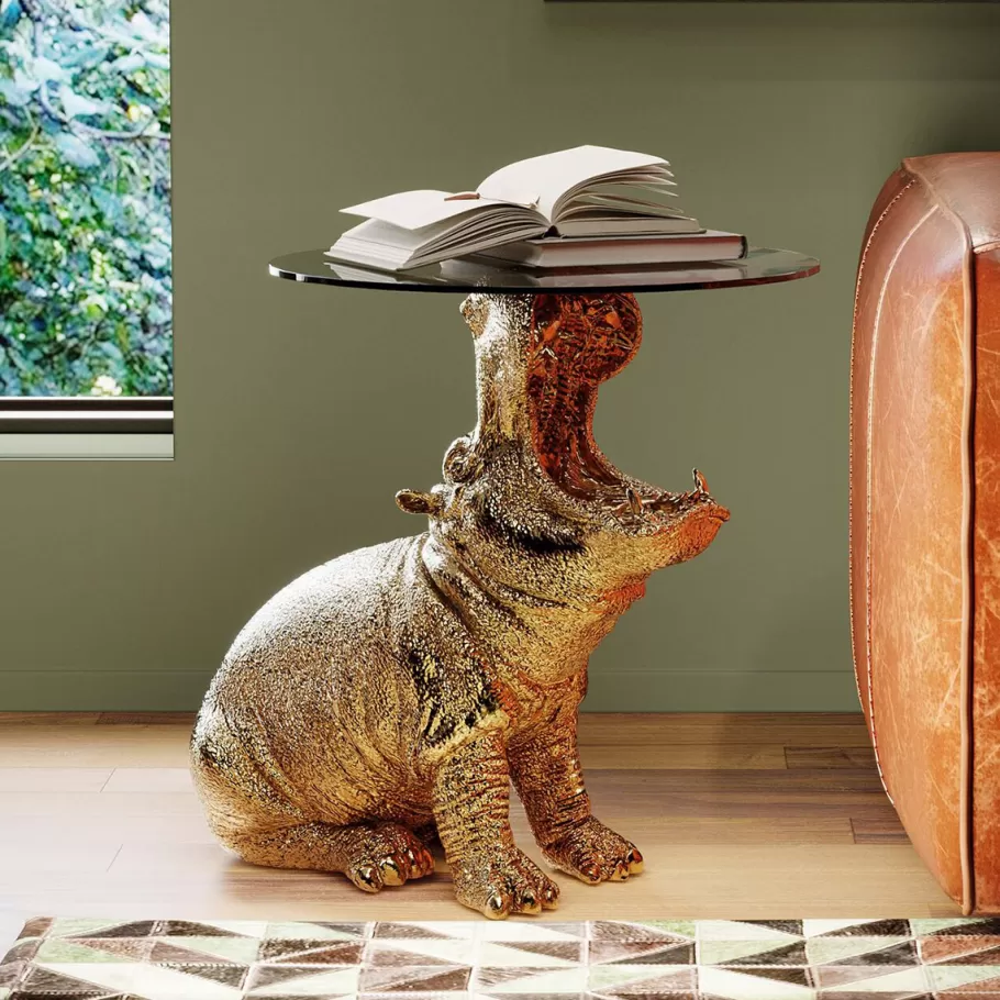 KARE Design Kasten | Tuinmeubelen<Bijzettafel Sitting Rhino Ø48cm