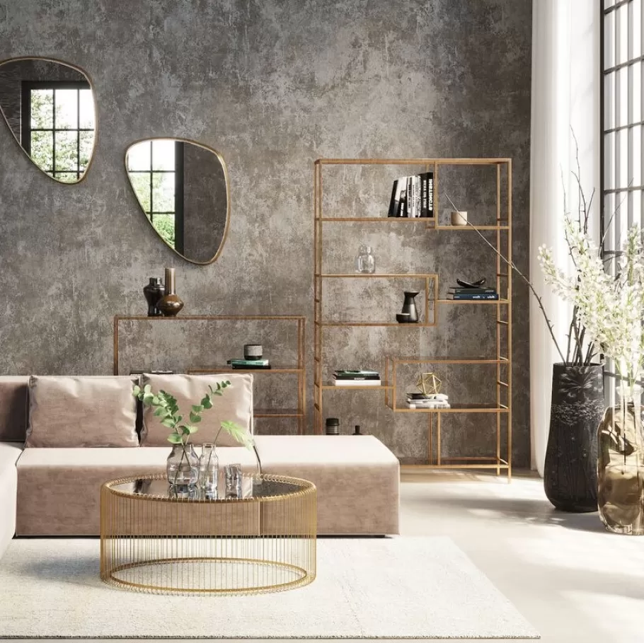 KARE Design Kasten | Tuinmeubelen<Boekenkast Loft Goud 100x115cm