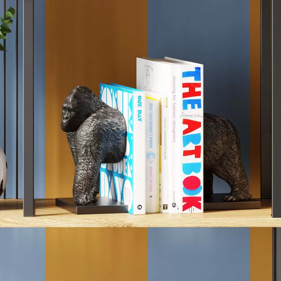 KARE Design Woondecoratie | Kasten<Boekensteun Gorilla (2-delig)