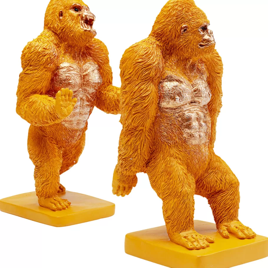 KARE Design Woondecoratie | Kasten<Boekensteun Gorilla Oranje (2-delig)