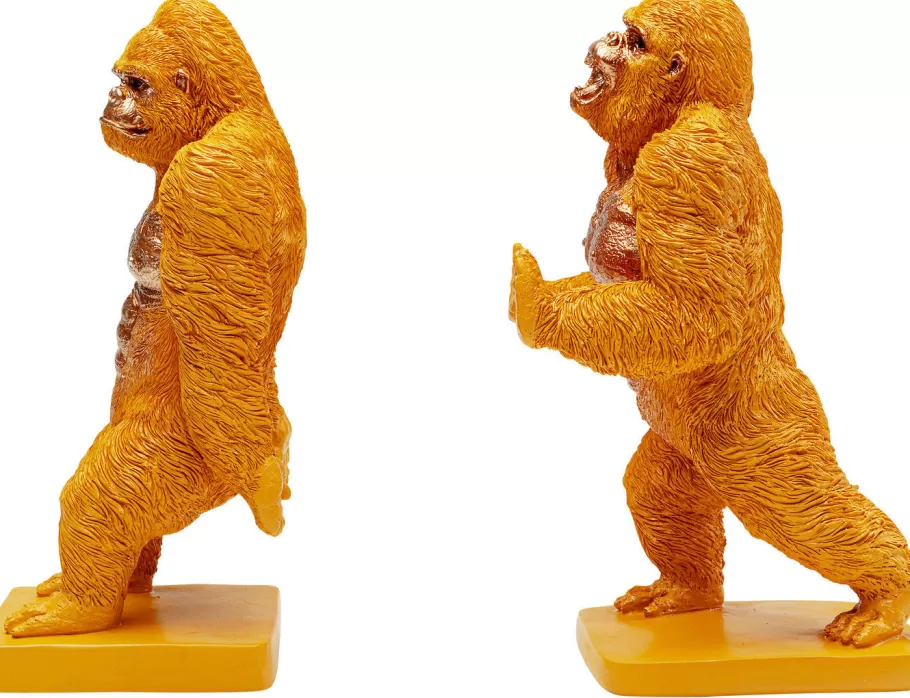 KARE Design Woondecoratie | Kasten<Boekensteun Gorilla Oranje (2-delig)