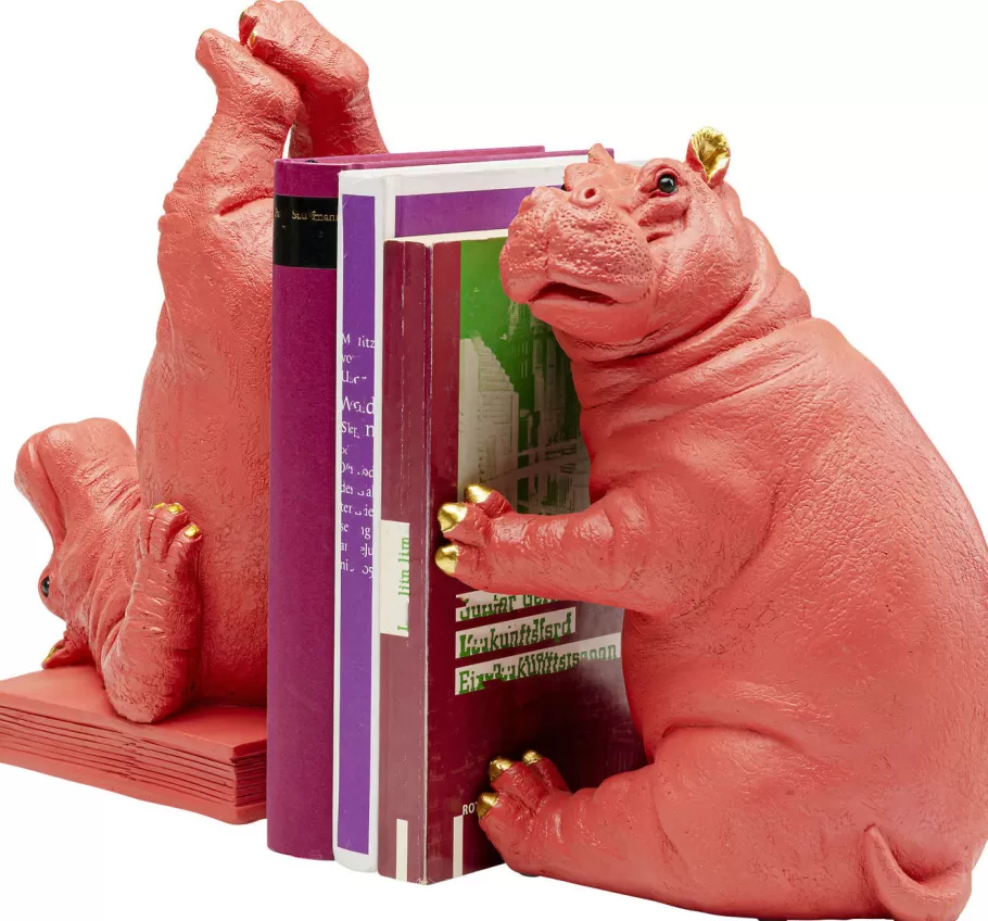 KARE Design Woondecoratie | Kasten<Boekensteun Nijlpaard Roze (2-delig)