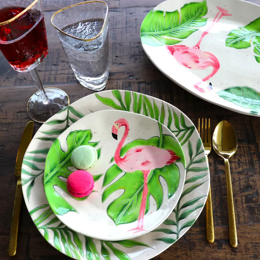 KARE Design Servies & Tafelaccessoires | Woondecoratie<Bord Flamingo Holidays Oval 40cm