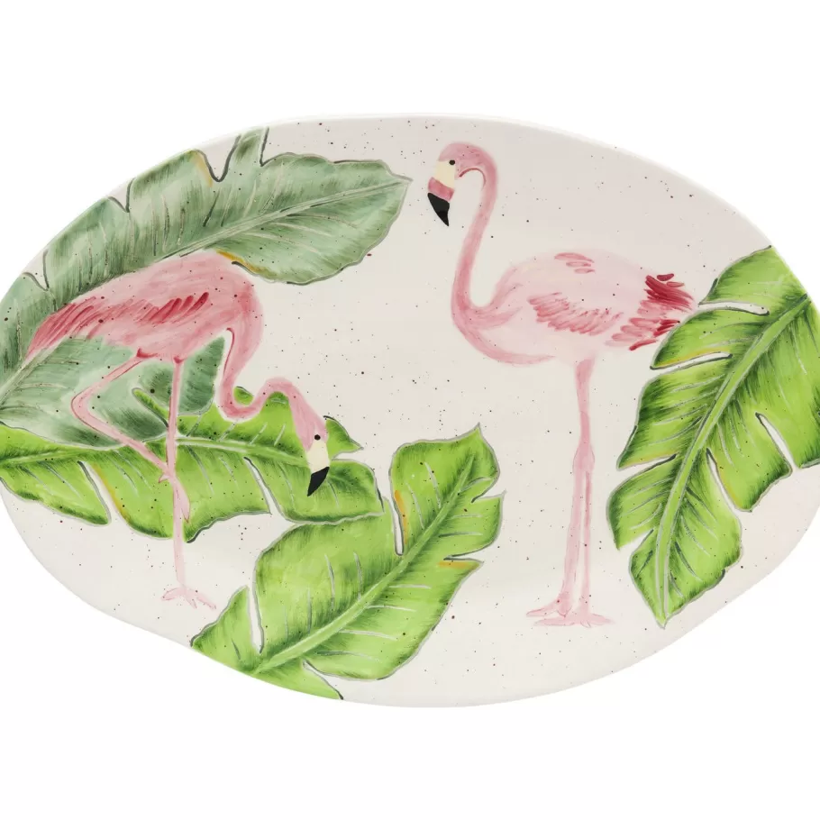 KARE Design Servies & Tafelaccessoires | Woondecoratie<Bord Flamingo Holidays Oval 40cm