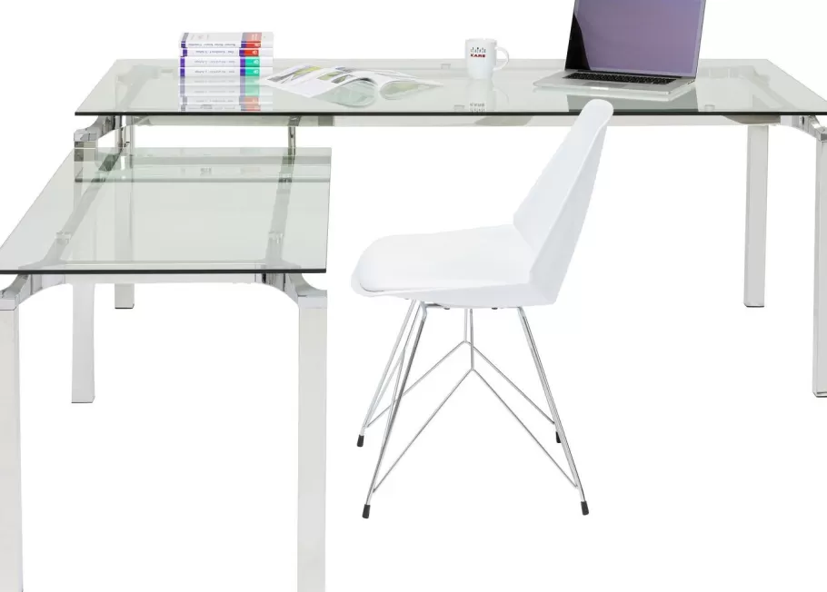 KARE Design Kasten | Tafels<Bureau Lorenco Chrom Winkelcombi 210x180cm