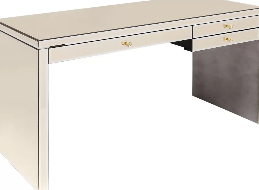 KARE Design Kasten | Tafels<Bureau Luxury Champagne 140x60cm