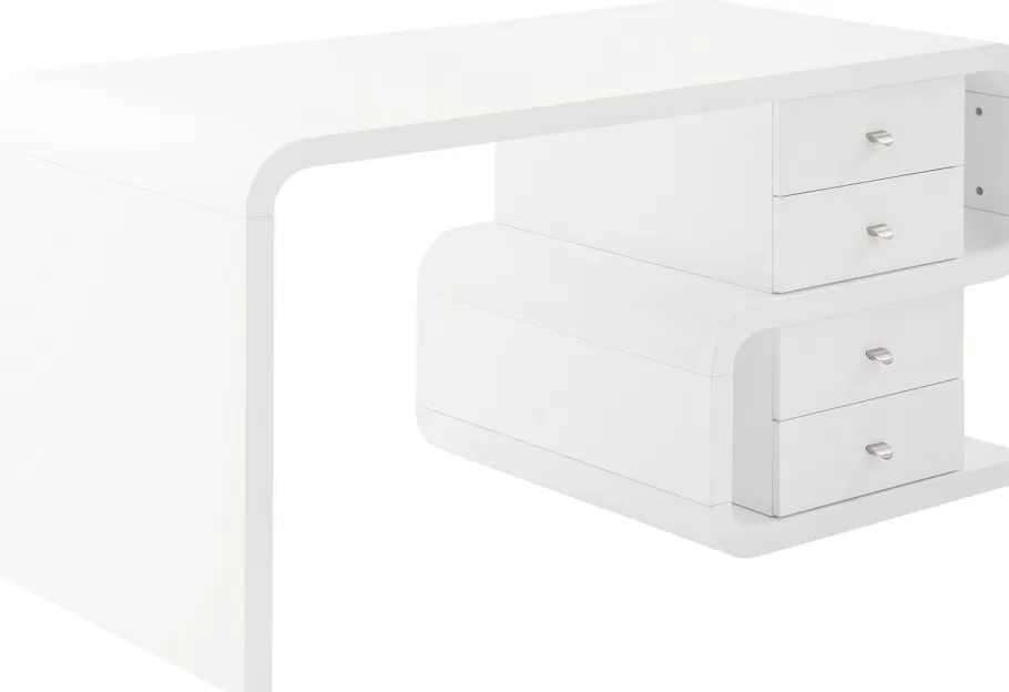 KARE Design Kasten | Tafels<Bureau White Club Snake 150x70cm