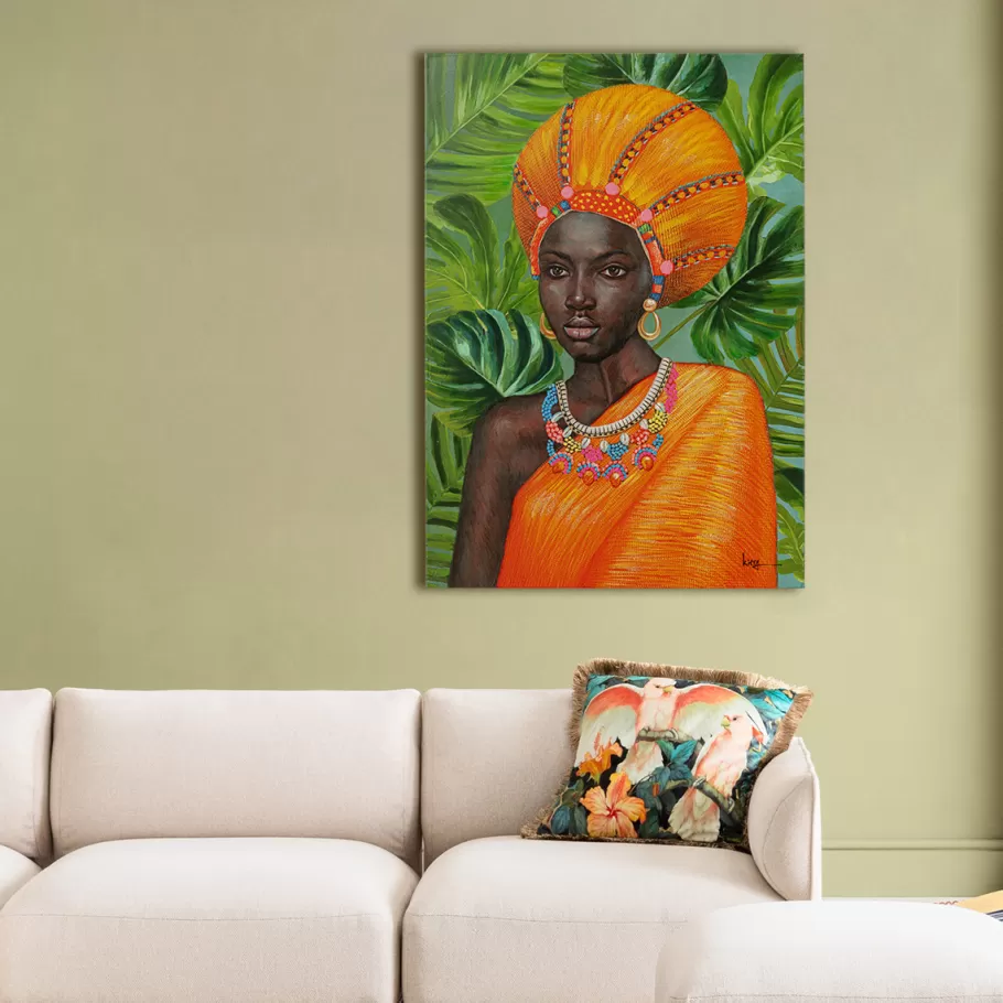 KARE Design Wanddecoratie | Kasten<Canvas African Beauty 70x100cm