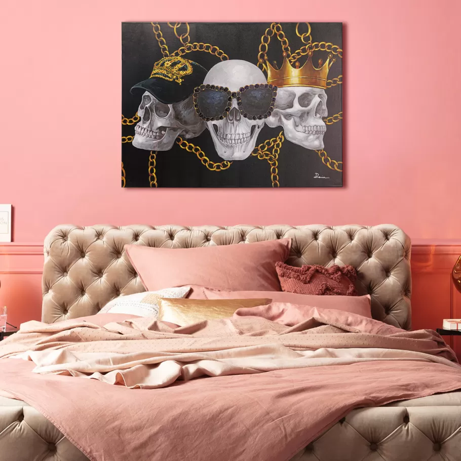 KARE Design Wanddecoratie | Kasten<Canvas Skull Gang 90x120cm