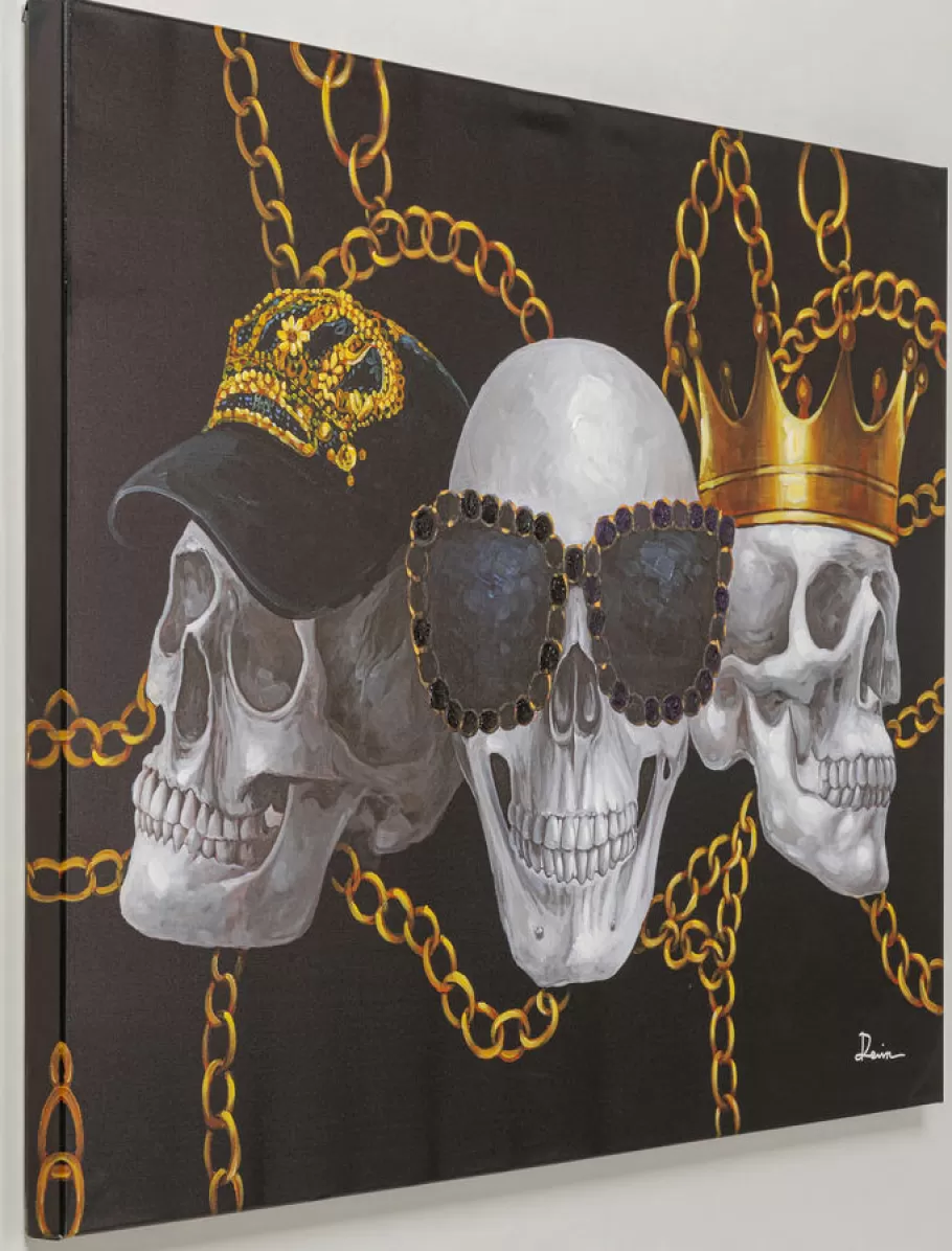 KARE Design Wanddecoratie | Kasten<Canvas Skull Gang 90x120cm