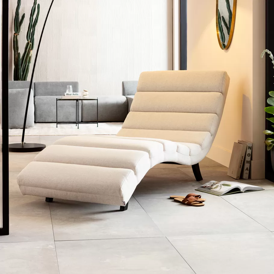 KARE Design Kasten | Tuinmeubelen<Chaise Longue Balou Creme 190cm