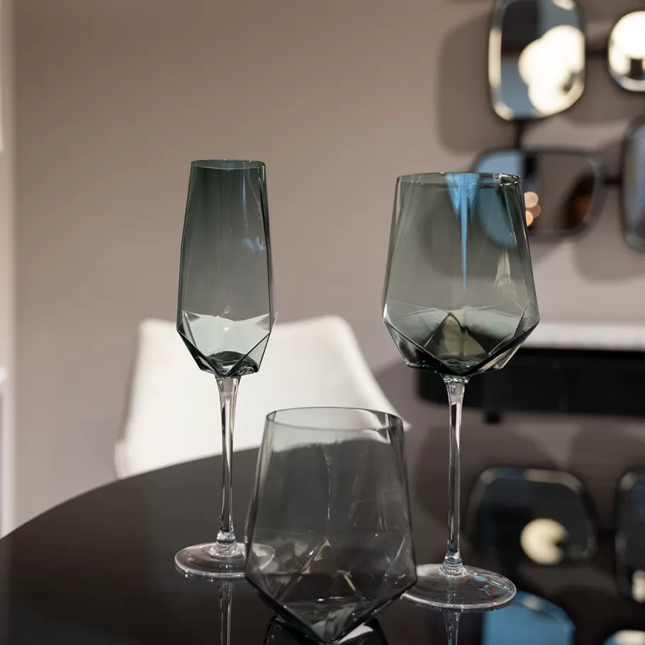 KARE Design Servies & Tafelaccessoires | Kasten<Champagneglas Diamond Smoke