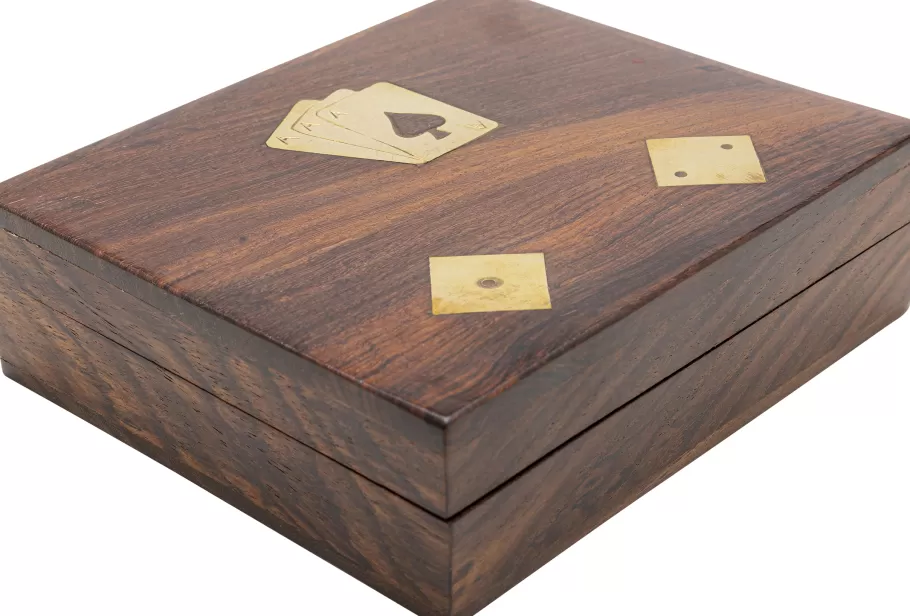 KARE Design Kasten | Tuinmeubelen<Deco Card Box Gamble Wood (7/part)