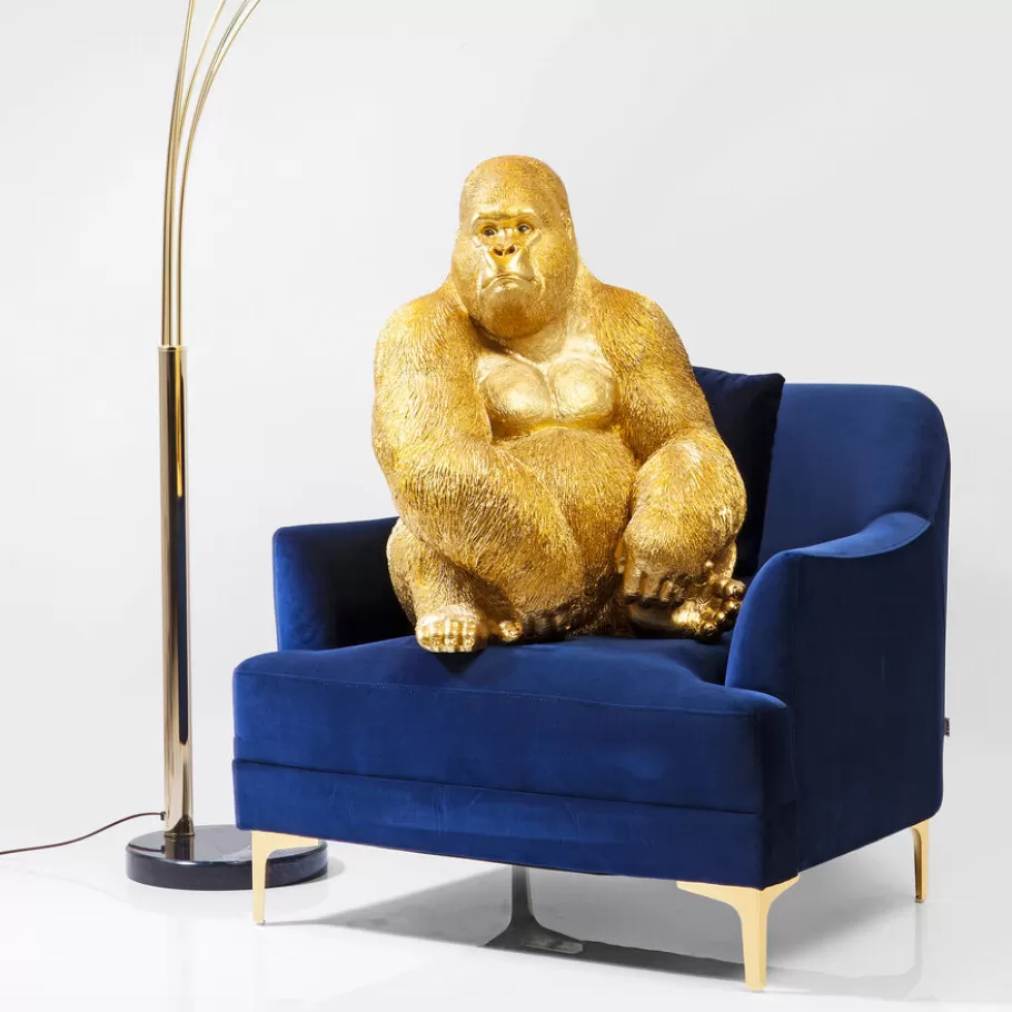 KARE Design Opbergers | Woondecoratie<Decofiguur Aap Gorilla Side XL Goud