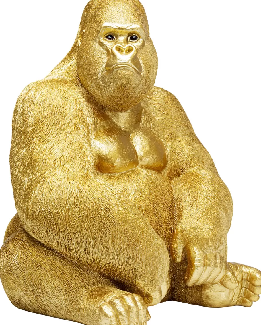 KARE Design Opbergers | Woondecoratie<Decofiguur Aap Gorilla Side XL Goud