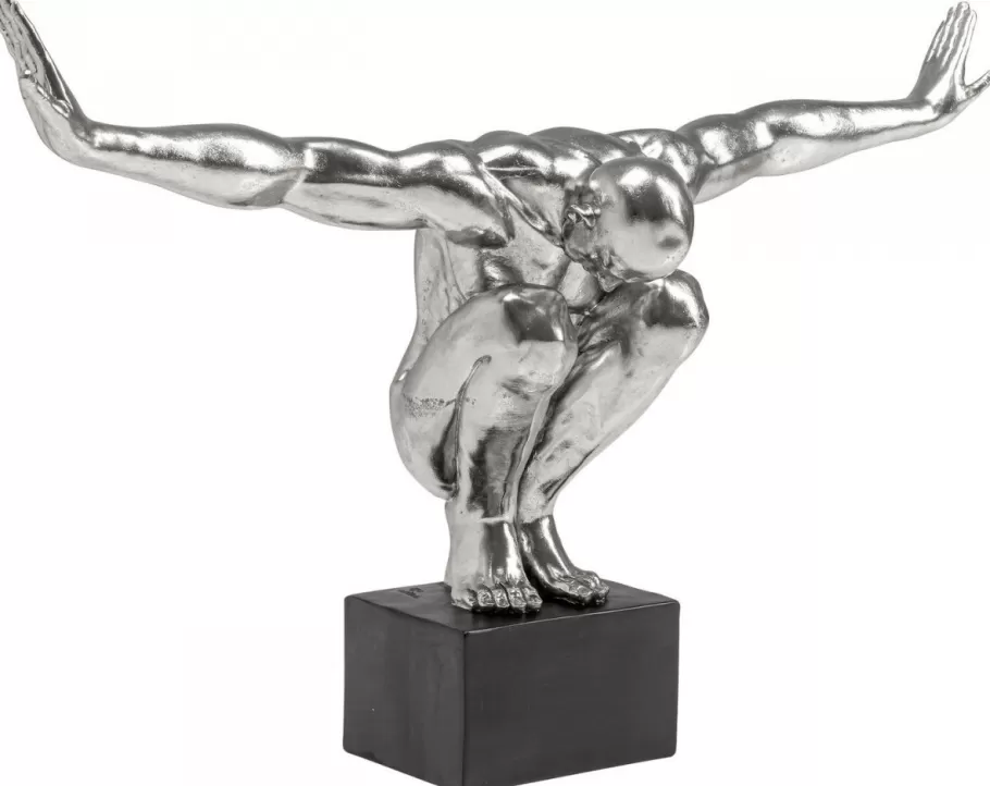 KARE Design Opbergers | Woondecoratie<Decofiguur Atleet XL Zilver