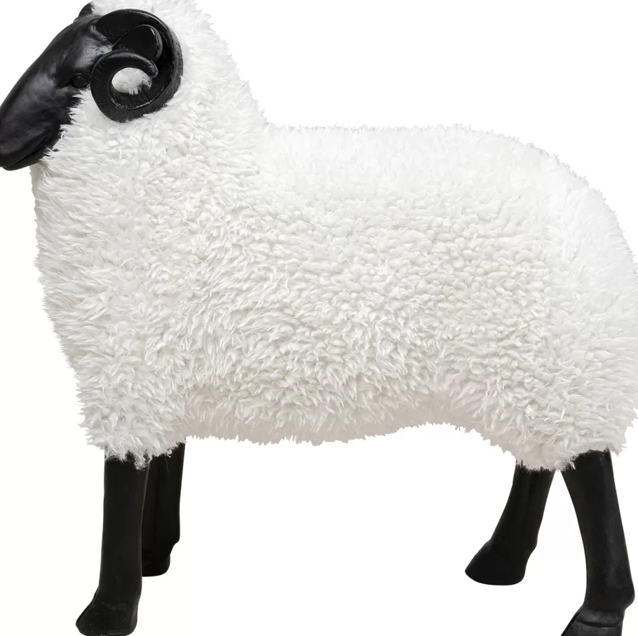 KARE Design Opbergers | Kasten<Decofiguur Bathilde Ram White 78cm