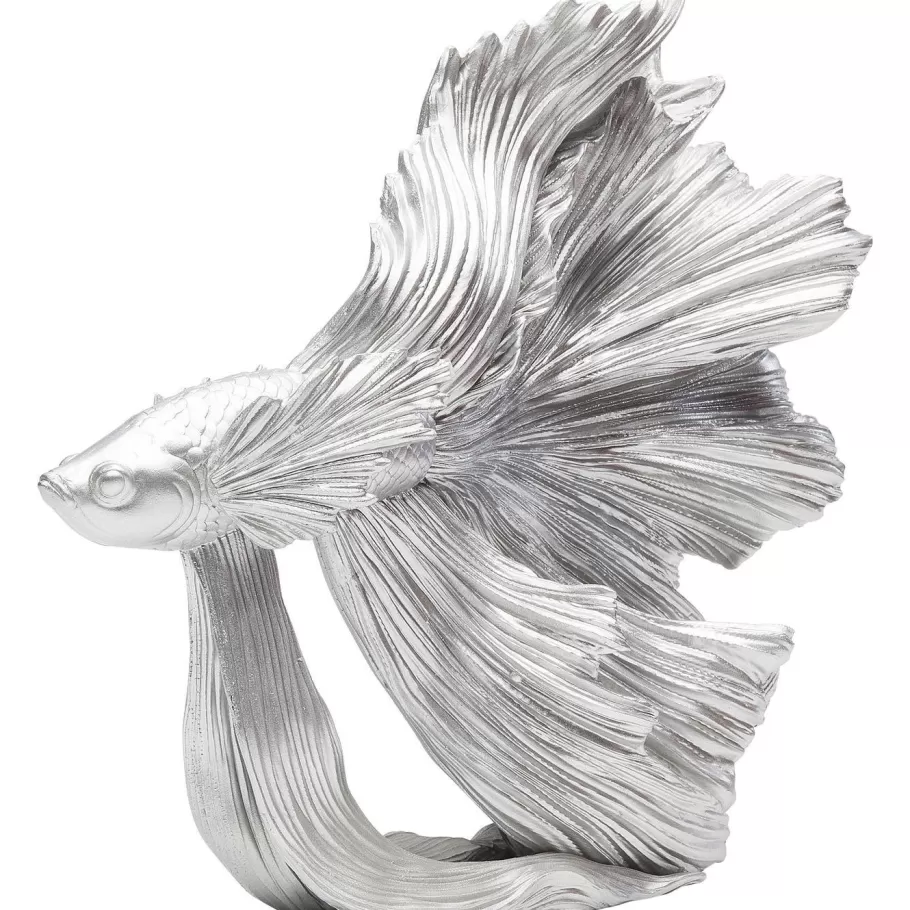 KARE Design Opbergers | Woondecoratie<Decofiguur Betta Fish Zilver Klein