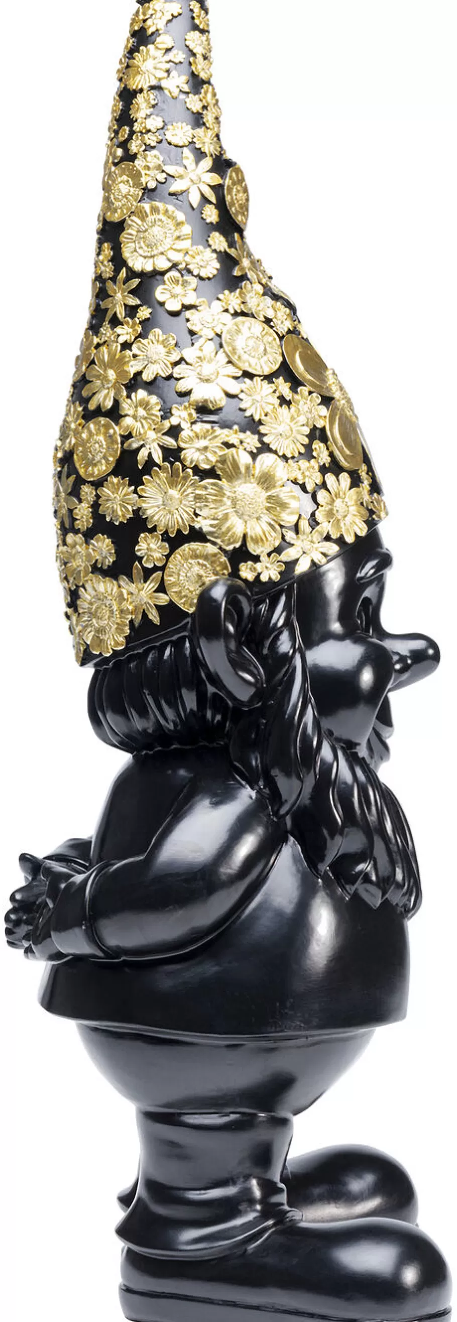 KARE Design Opbergers | Woondecoratie<Decofiguur Dwerg Staand Zwart Goud 61cm