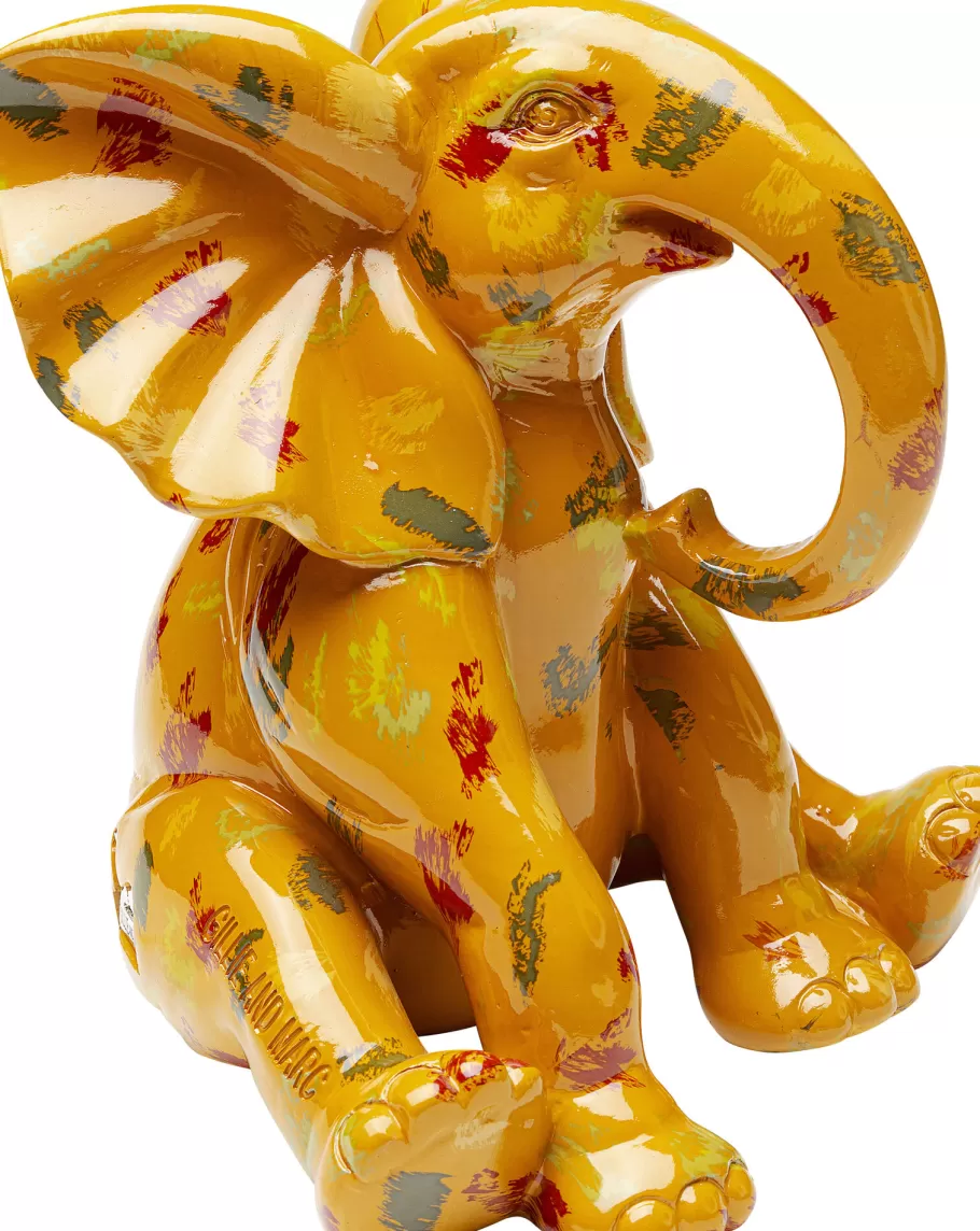 KARE Design Opbergers | Woondecoratie<Decofiguur Elephant Dots Yellow 18cm