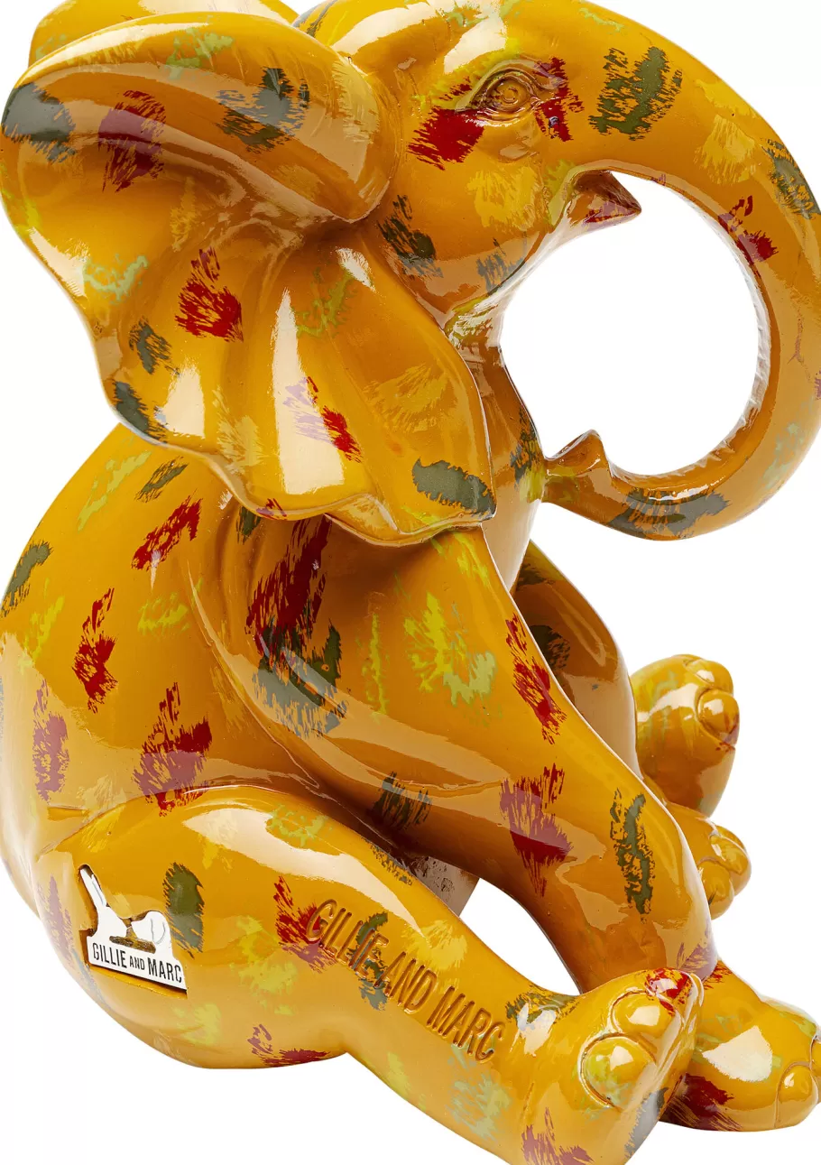 KARE Design Opbergers | Woondecoratie<Decofiguur Elephant Dots Yellow 18cm