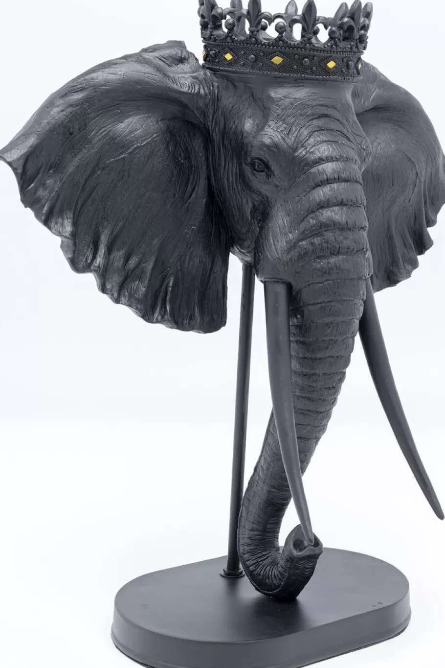 KARE Design Opbergers | Woondecoratie<Decofiguur Elephant Royal Black 57cm