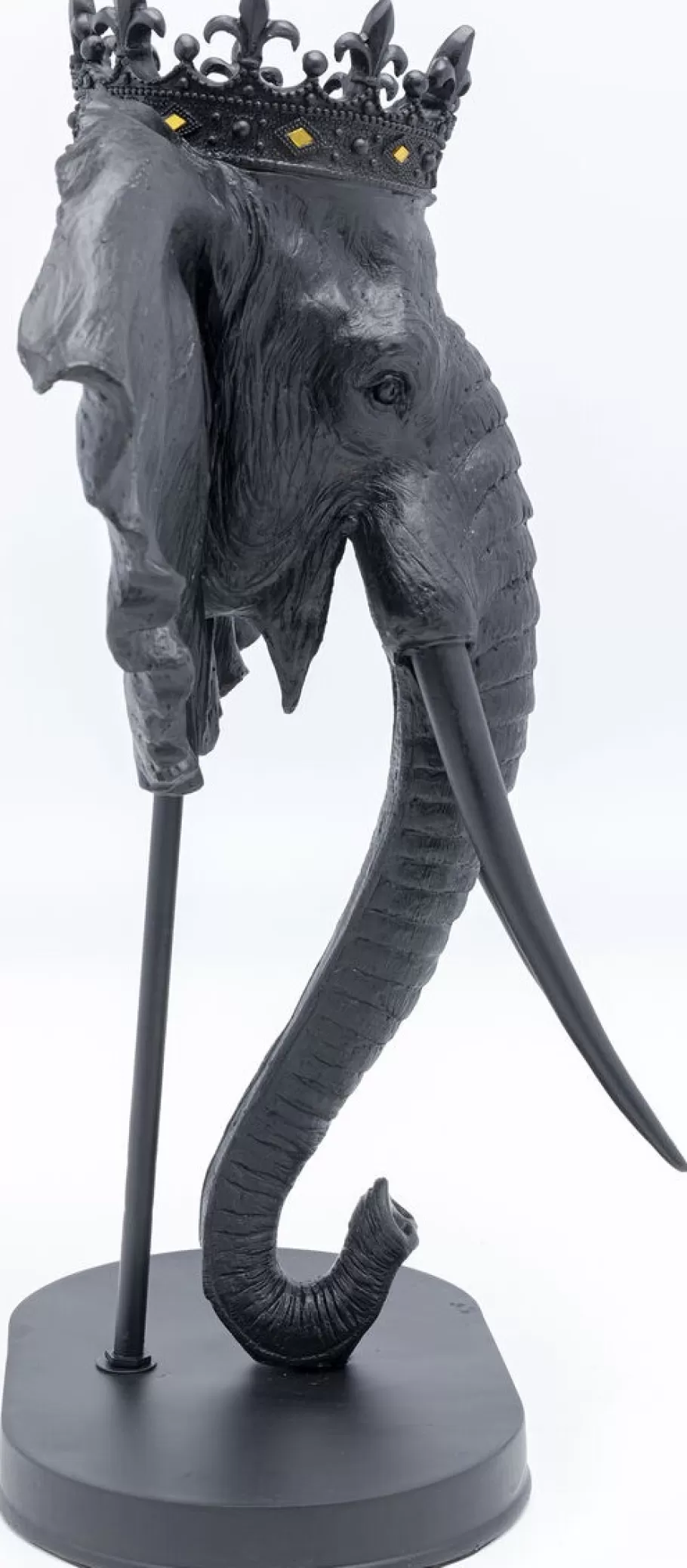 KARE Design Opbergers | Woondecoratie<Decofiguur Elephant Royal Black 57cm