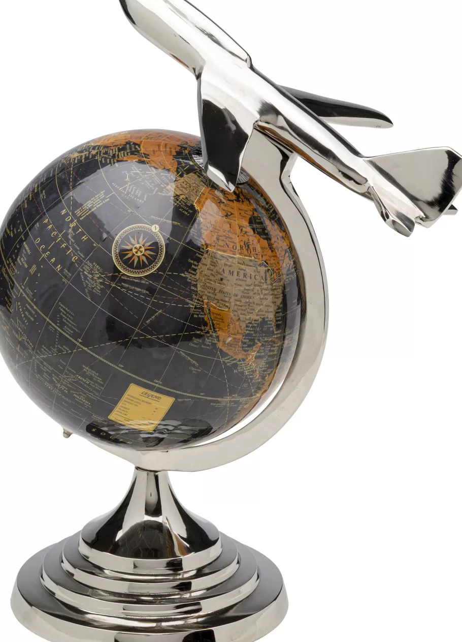 KARE Design Opbergers | Woondecoratie<Decofiguur Globe Top Plane 39cm