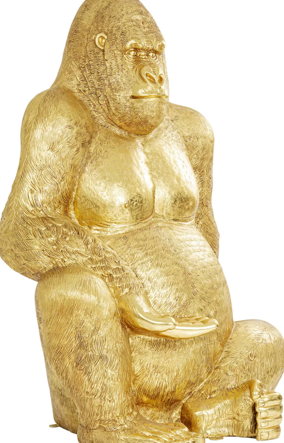 KARE Design Opbergers | Woondecoratie<Decofiguur Gorilla Goud XL 180cm