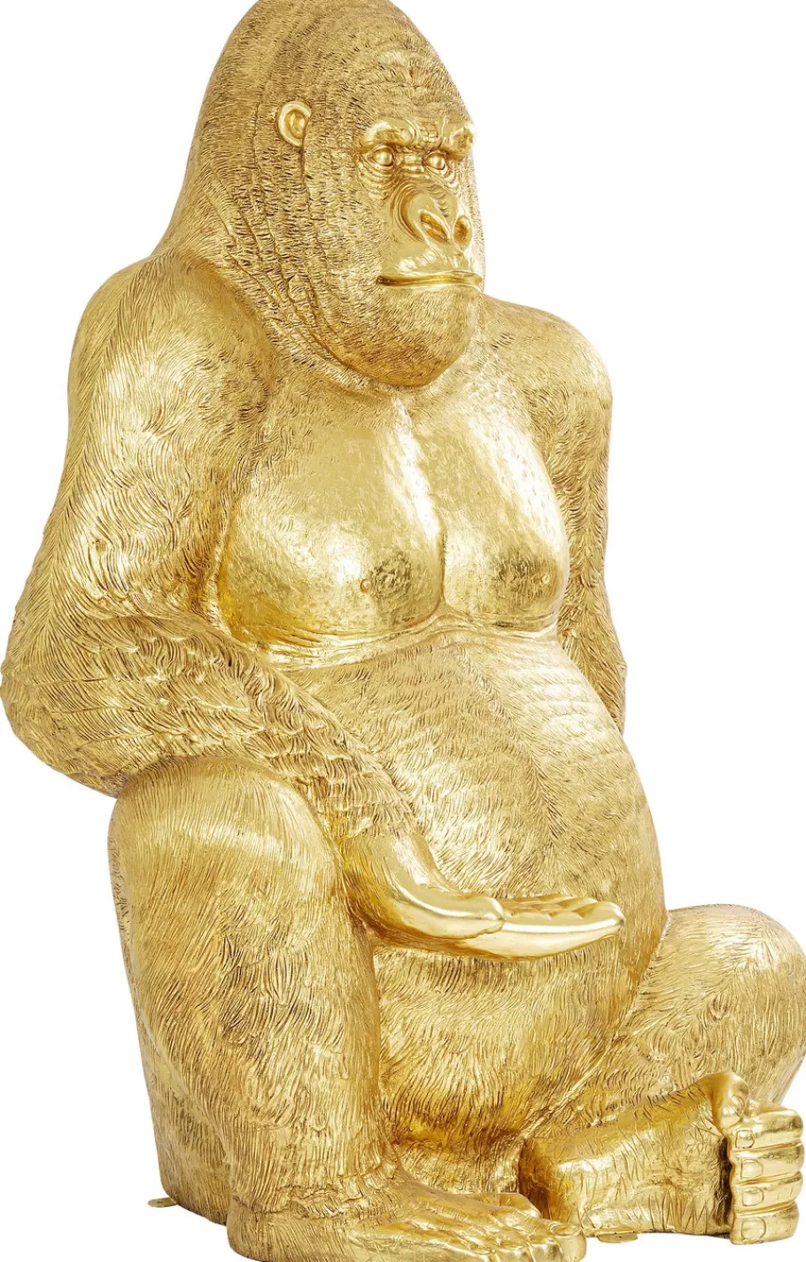 KARE Design Opbergers | Woondecoratie<Decofiguur Gorilla Goud XXL 249cm