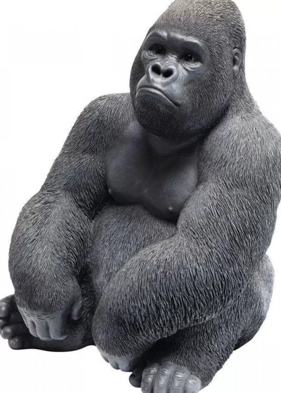 KARE Design Kasten | Tuinmeubelen<Decofiguur Gorilla Side Medium Zwart