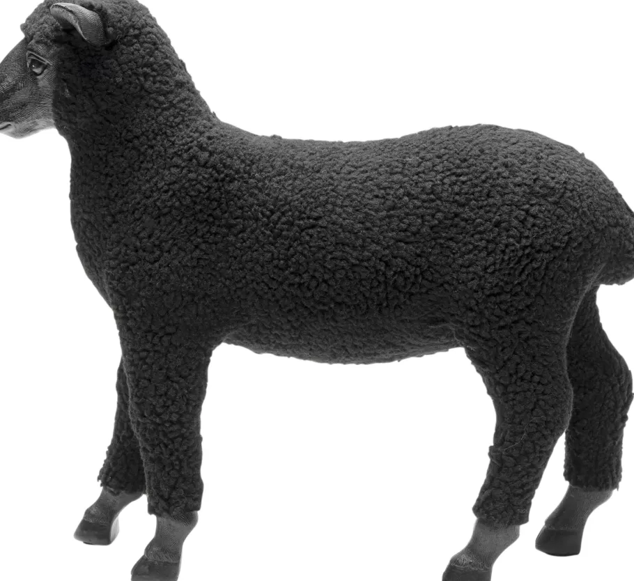 KARE Design Woondecoratie | Tuinmeubelen<Decofiguur Happy Sheep Wool Black 37cm