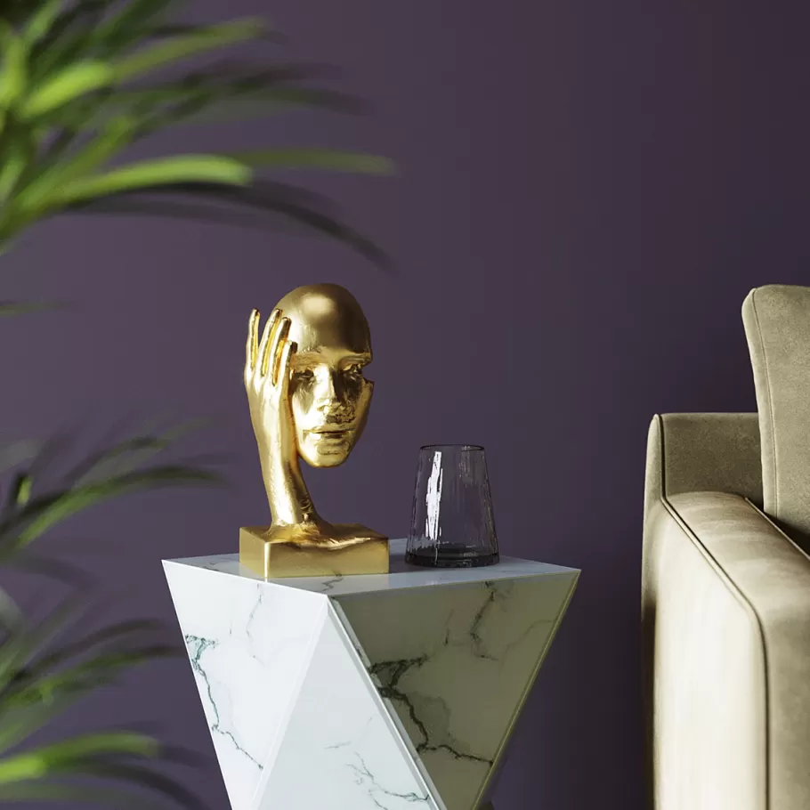 KARE Design Opbergers | Woondecoratie<Decofiguur In My Mind Gold 30cm