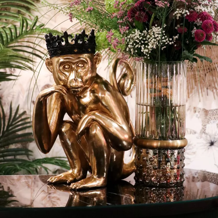 KARE Design Opbergers | Woondecoratie<Decofiguur King Lui Goud 35cm