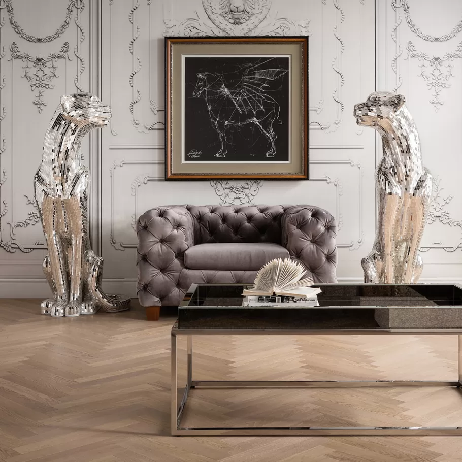 KARE Design Opbergers | Woondecoratie<Decofiguur Mozaïek Welcome Panther Rechts XL