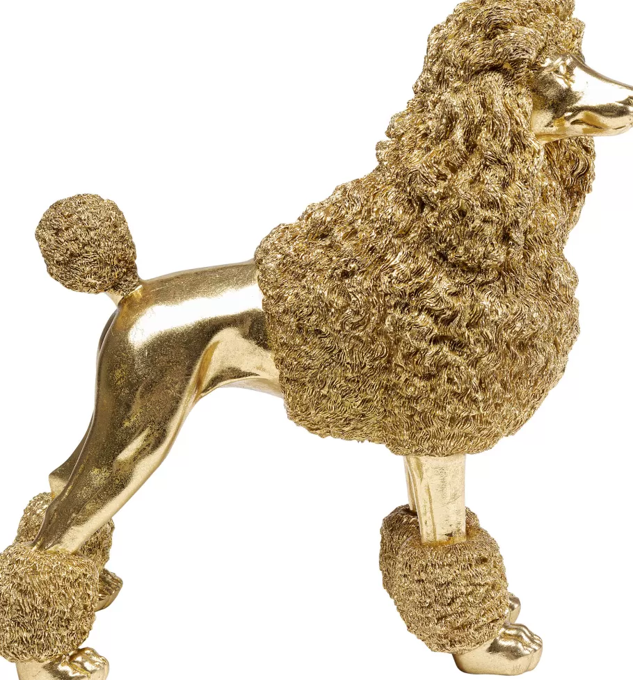 KARE Design Opbergers | Woondecoratie<Decofiguur Mrs Poodle Gold 34cm