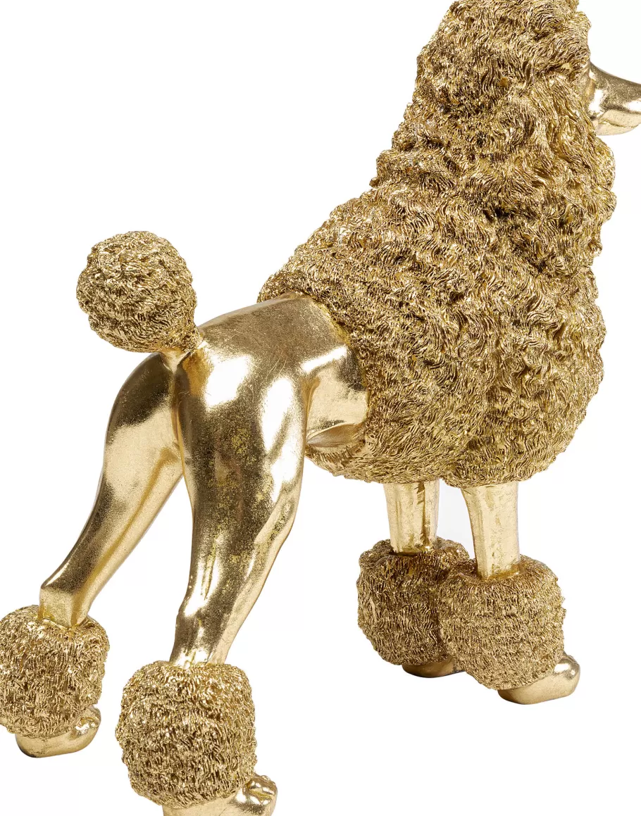 KARE Design Opbergers | Woondecoratie<Decofiguur Mrs Poodle Gold 34cm