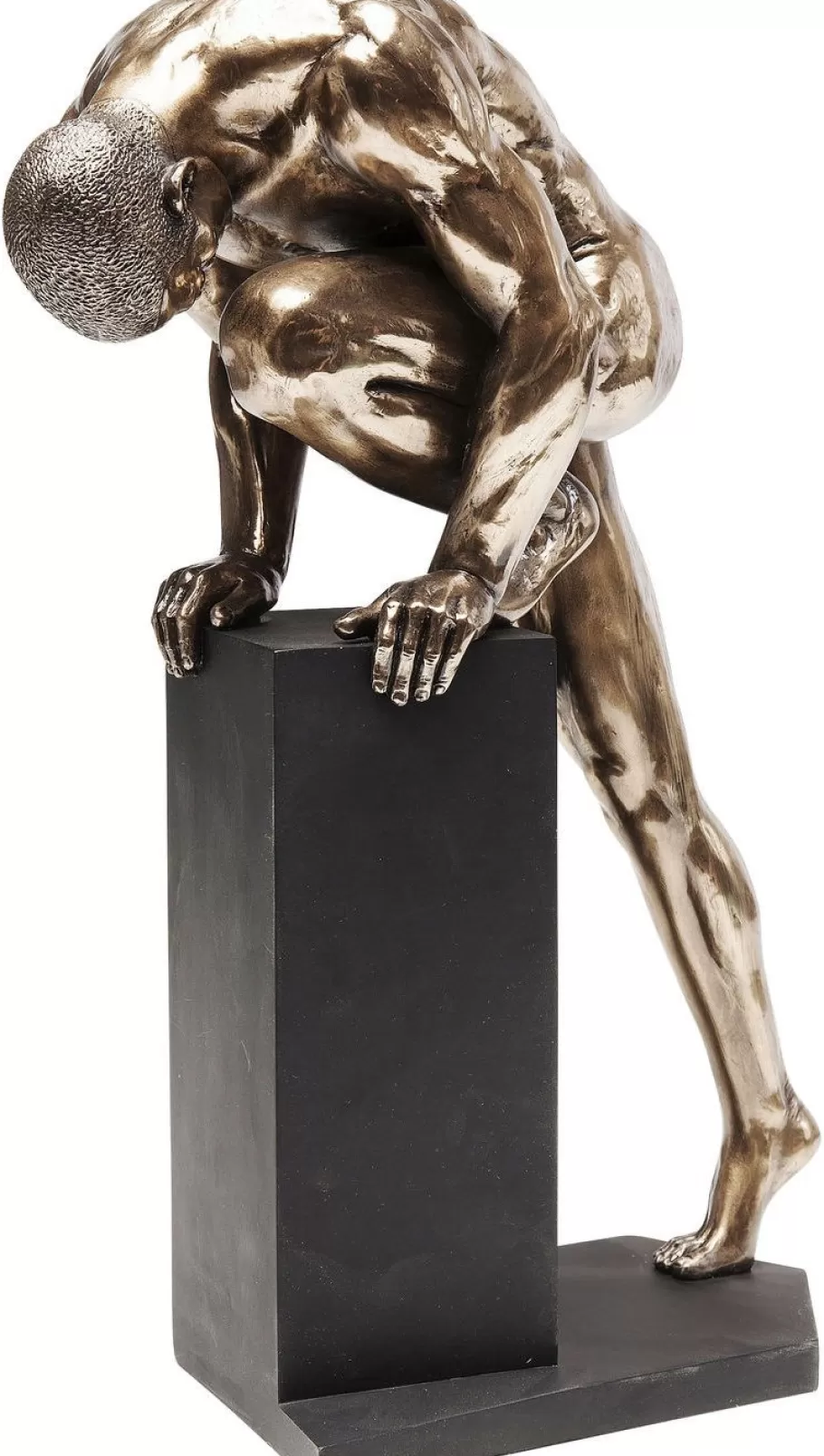 KARE Design Opbergers | Woondecoratie<Decofiguur Nude Man Stand Brons 35cm