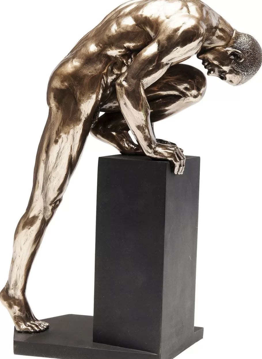 KARE Design Opbergers | Woondecoratie<Decofiguur Nude Man Stand Brons 35cm